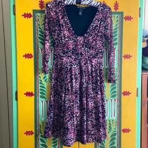 Black floral dress S